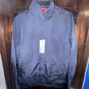 Tommy Hilfiger Men's Black Windbreaker Jacket